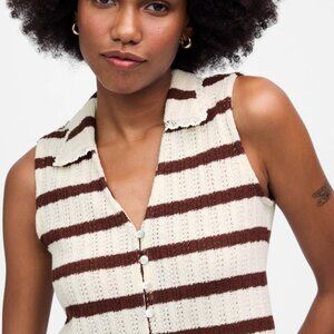 Madewell Crochet-Knit V-Neck Sweater Vest